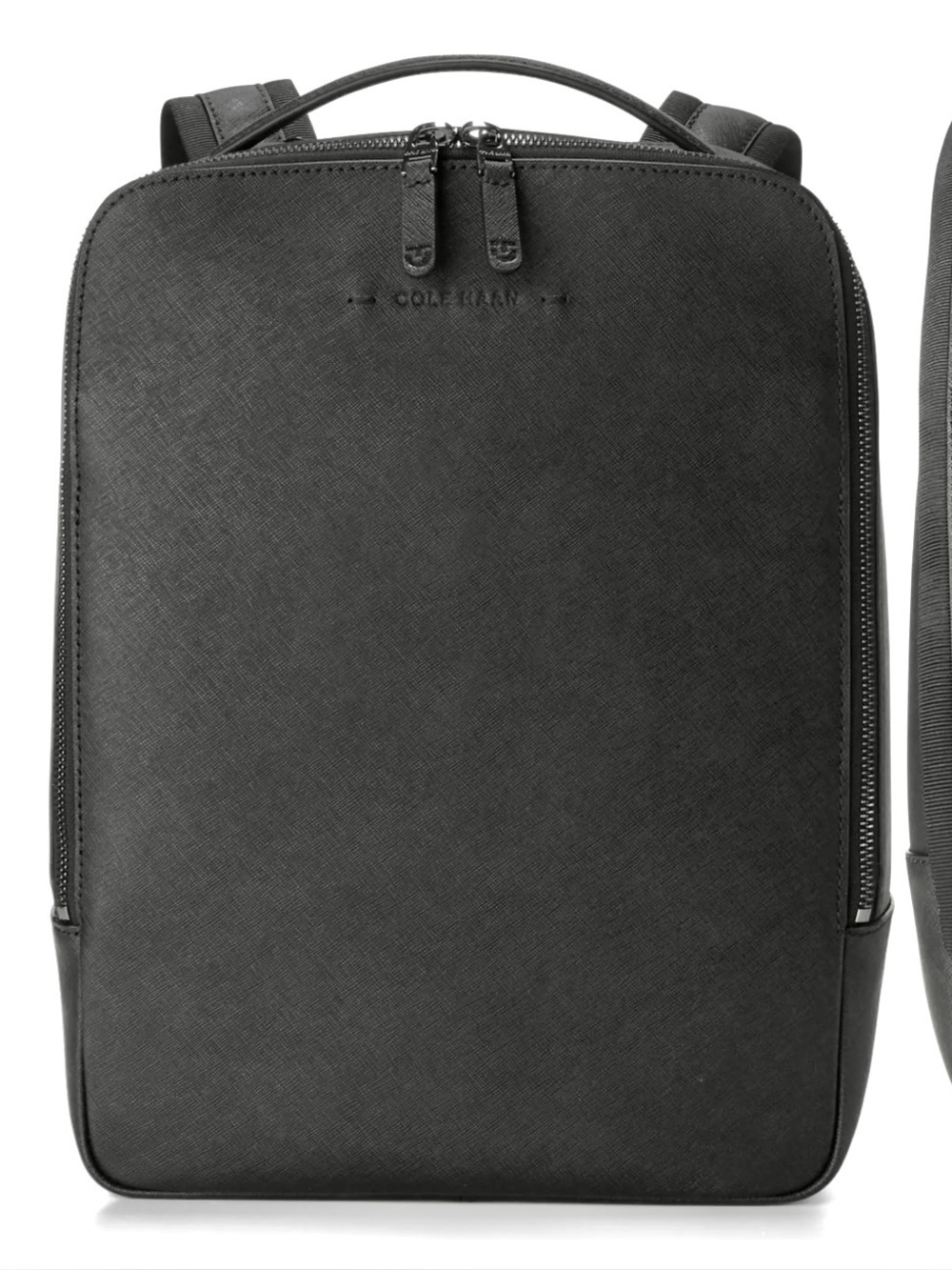 Cole Haan Men's Black Leather Backpack